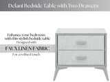Delani Bedside Table Grey