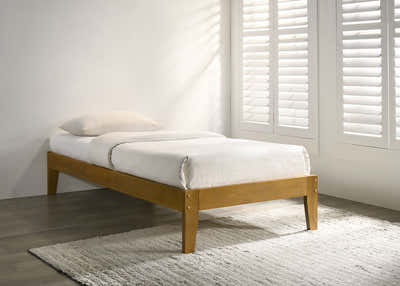Sovo Oak Bed with Bonnell Mattress Combo - Single
