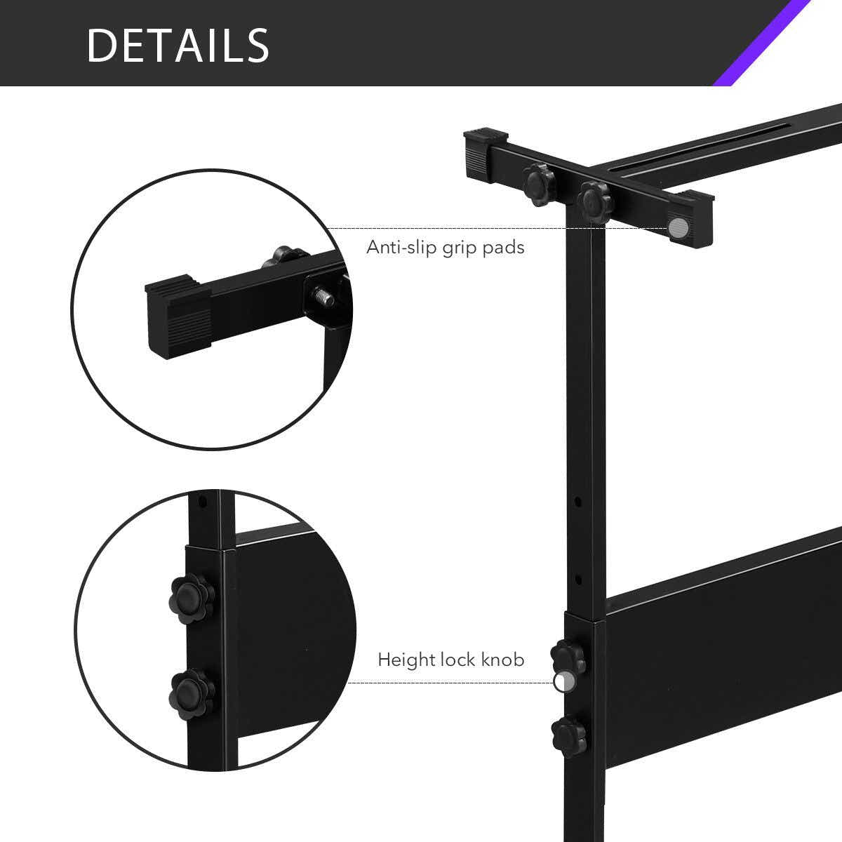 DS BD Melodic I Style Adjustable Stand Folding Piano Stool Seat Chair Set