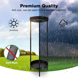 DS BD 80CM High Plant Metal Flower Pots Shelf Corner Black Planter Holder Rack