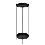 DS BD 80CM High Plant Metal Flower Pots Shelf Corner Black Planter Holder Rack