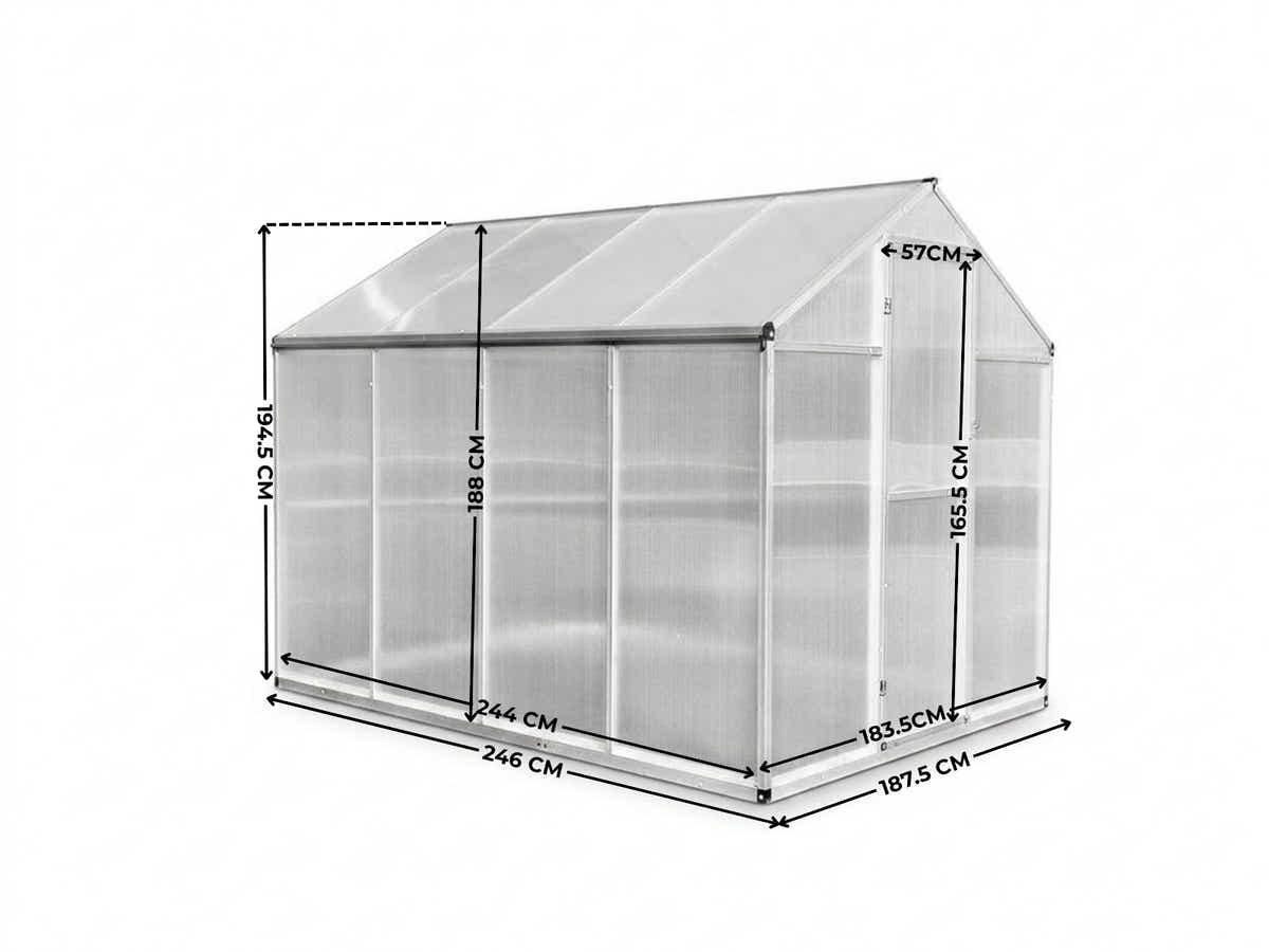 DS Polycarbonate Greenhouse 6ft x 8ft