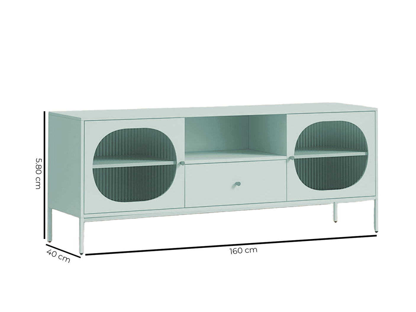 Lonna Steel TV Entertainment Unit 1.6M Mint