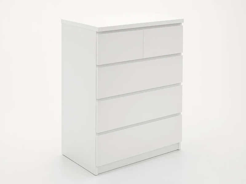 Tiko 5-Drawer Tallboy - White