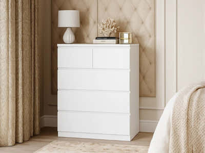 Tiko 5-Drawer Tallboy - White