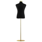 DS BD Male Mannequin Torso Dress Form Dummy Manikin Metal Base 165-185cm Black