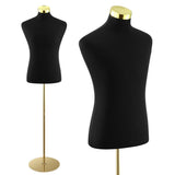 DS BD Male Mannequin Torso Dress Form Dummy Manikin Metal Base 165-185cm Black