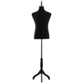 DS BD Male Mannequin Dress Form Torso Dressmakers Dummy Base 155-174cm Black