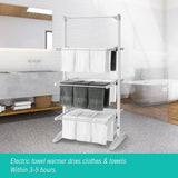 DS BD Maxkon 3 Tier Electric Heated Clothes Dryer Airer Towel Foldable 300W