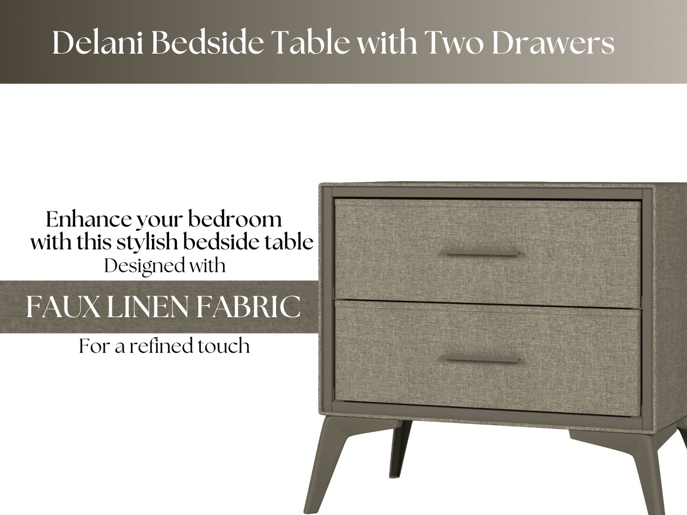 Delani Bedside Table Brown