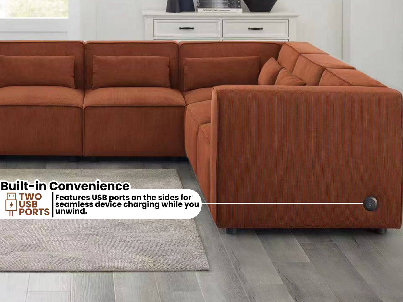 Xenia Modular Sofa Set orange
