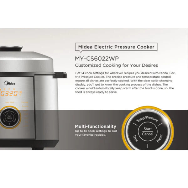 Midea 5.5L Pressure Cooker MY-CS6022WPA