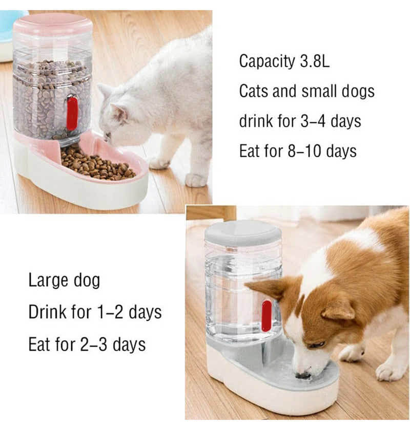 DS BS 3.8L Pet Automatic Feeding Bowls Pet Food Feeder