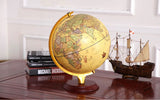 DS BS Illuminated Antique World Globe Decor LED Light-25cm