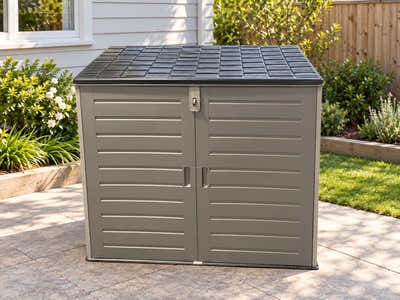 Outdoor Bin Storage Shed 1170L - Grey