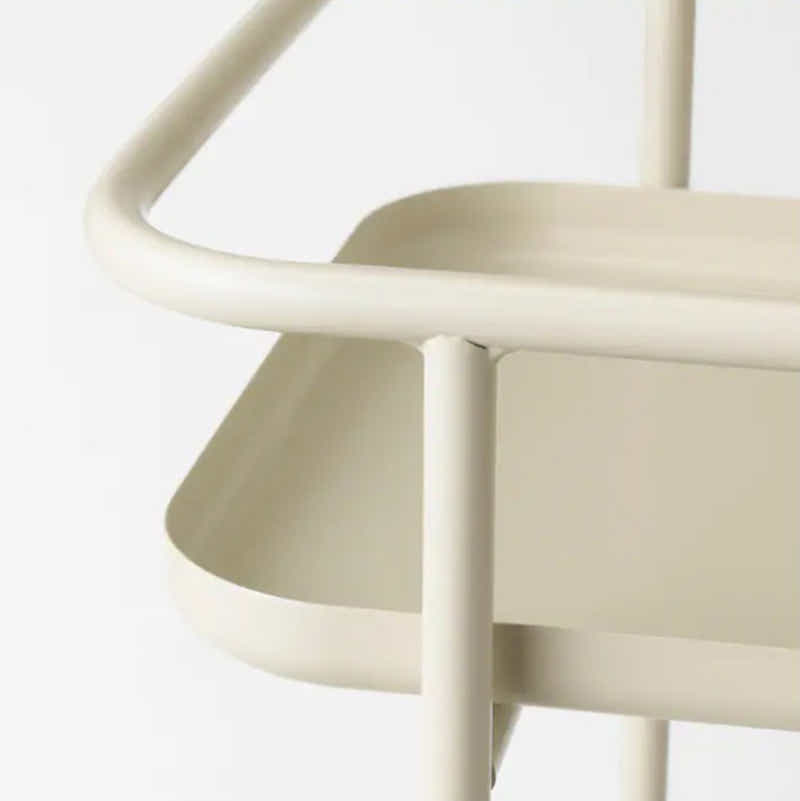 DS BS Modern Loft Metal Side Table Flower Stand Square-White