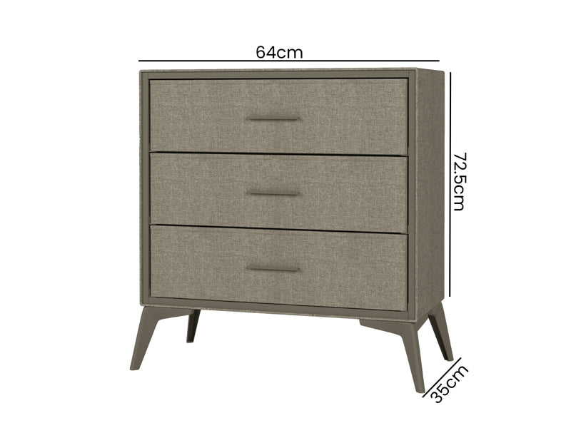 Delani 3-Drawer Chest - Brown