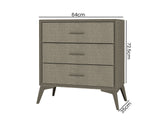Delani 3 Drawer Chest Brown