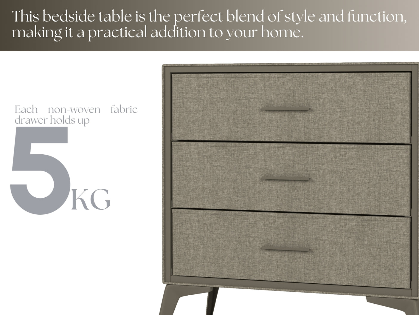 Delani 3 Drawer Chest Brown
