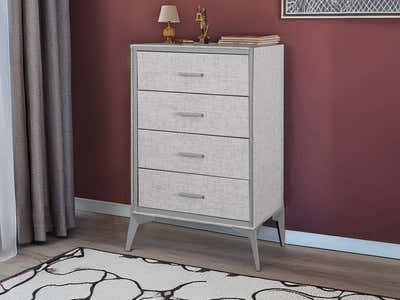 Delani 4-Drawer Tallboy - Grey