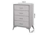 Delani 4 Drawer Chest Grey
