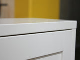 Lonna Steel Shoe Cabinet 3-Layer White