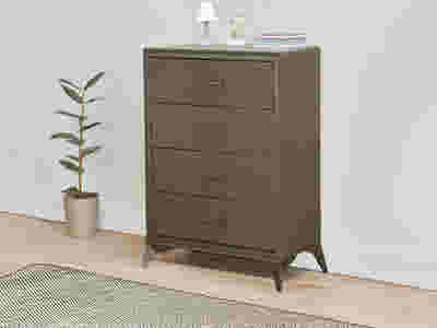 Delani 4-Drawer Tallboy - Brown