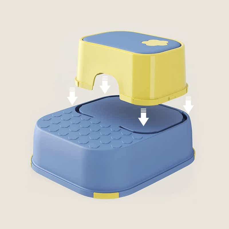 DS BS 2-in-1 Practical Non-Slip Step Stool for Kids-White