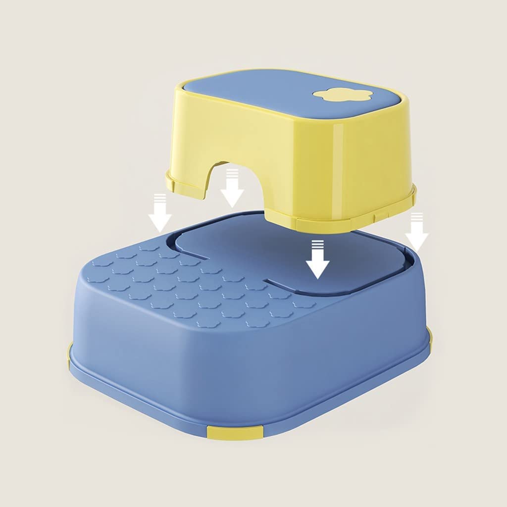 DS BS 2-in-1 Practical Non-Slip Step Stool for Kids-White