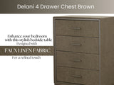 Delani 4 Drawer Chest Brown