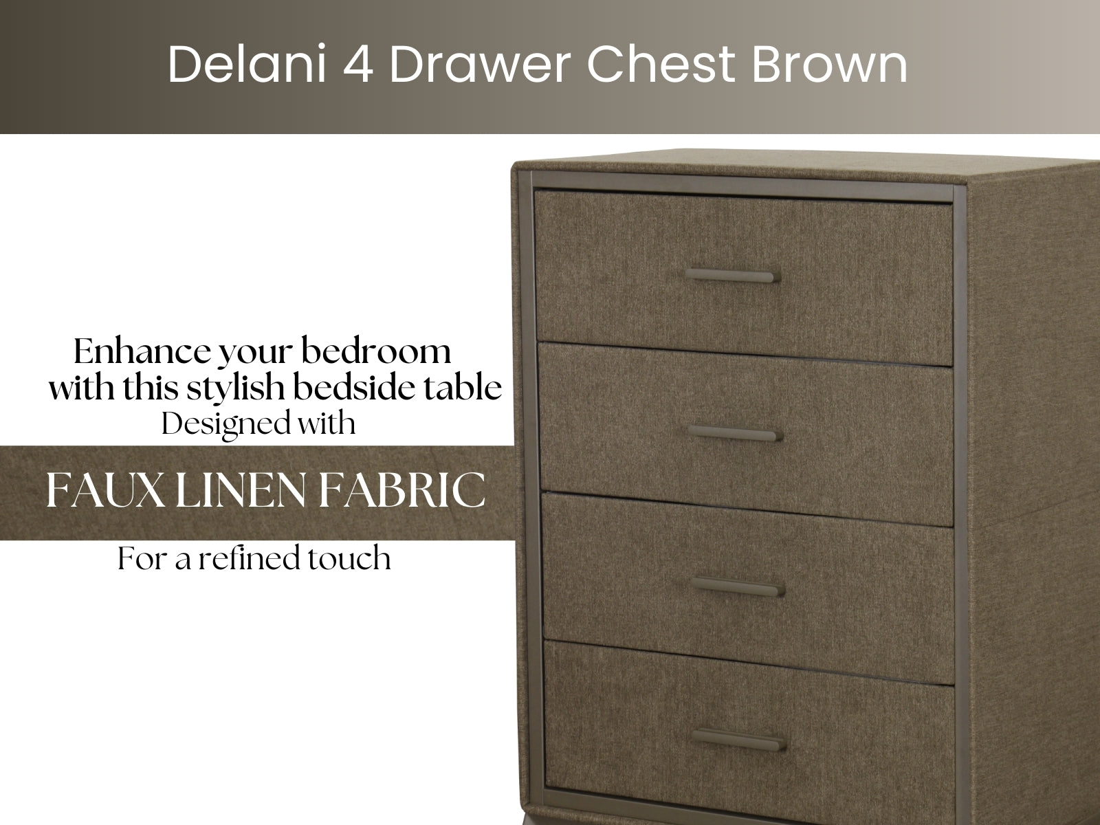 Delani 4-Drawer Tallboy - Brown