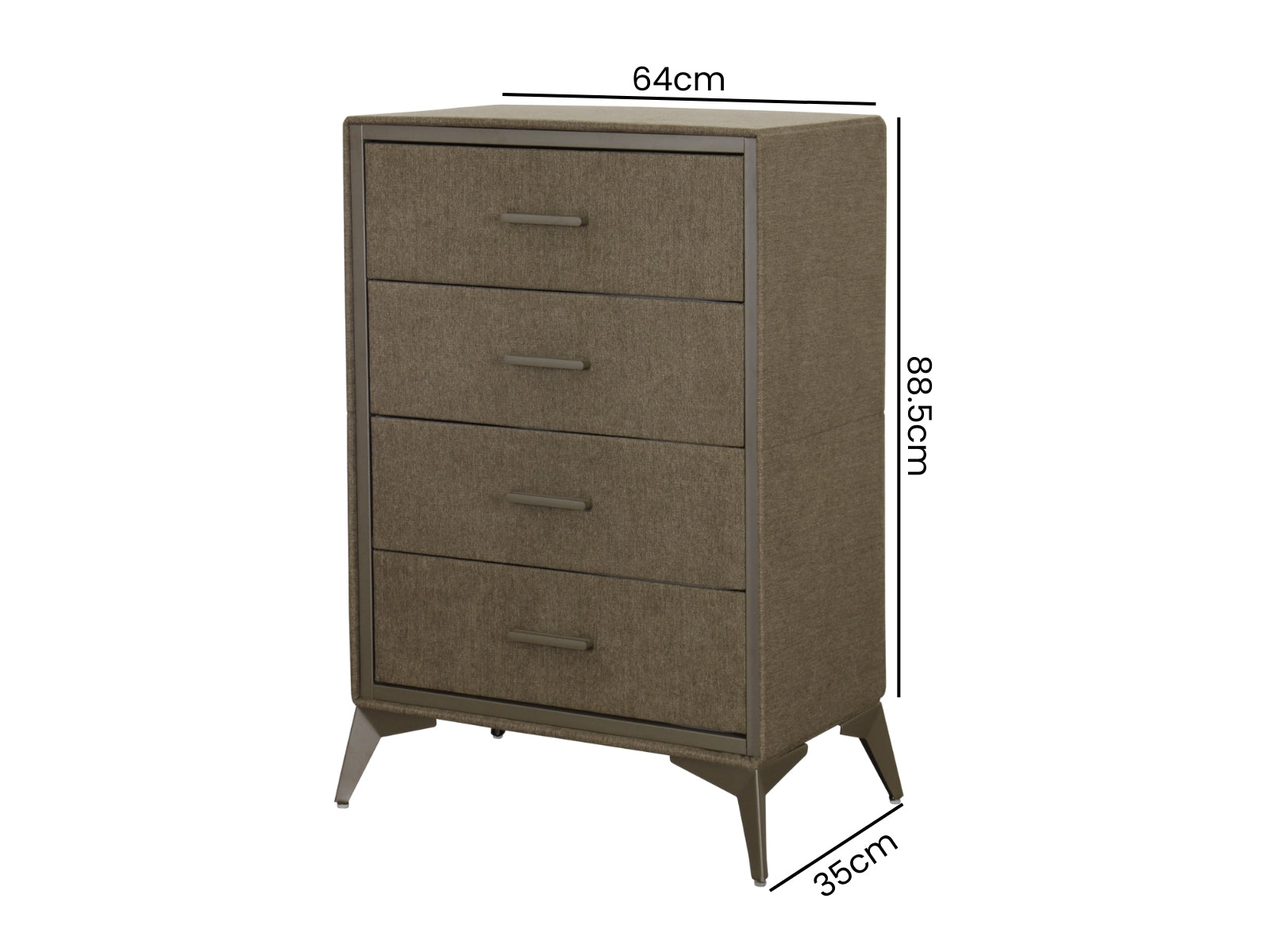 Delani 4-Drawer Tallboy - Brown