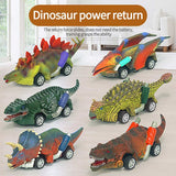 DS BS 6 Pack Pull Back Dinosaur Toys Race Car Set