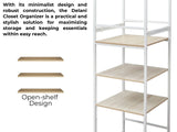 Delani Closet Organizer With Open-Shelf