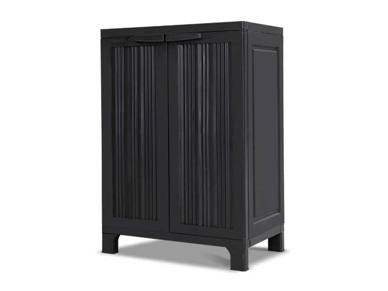 Half-Height Outdoor Storage Cabinet - Black
