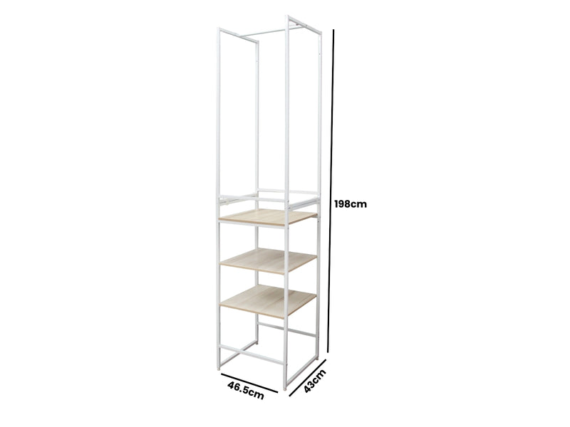 Delani Open Wardrobe with Shelves