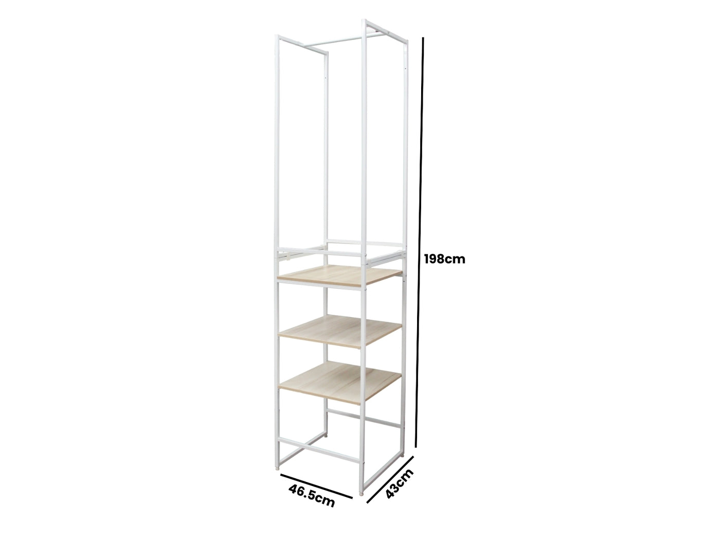 Delani Closet Organizer With Open-Shelf