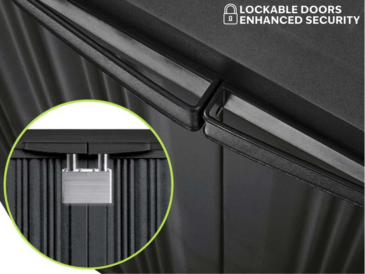 Half-Height Outdoor Storage Cabinet - Black