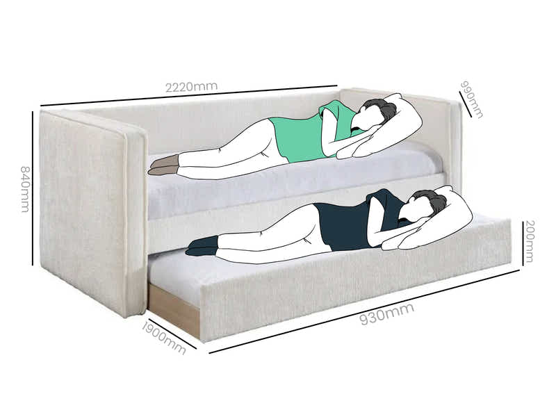 Nevada Pull Out Day Bed - White