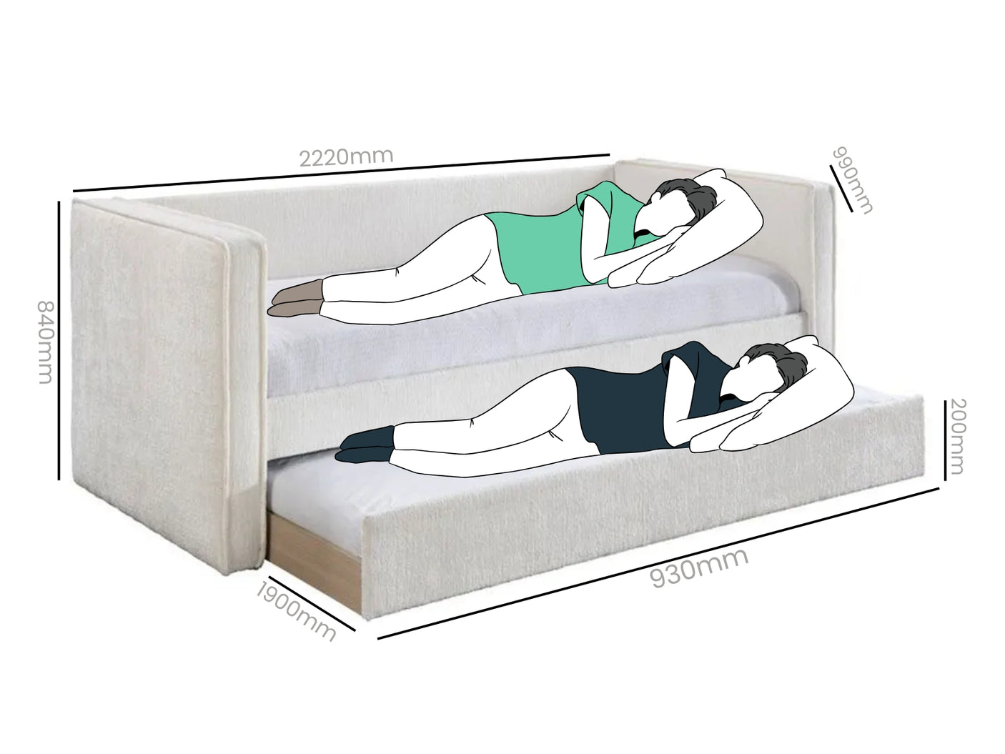 Nevada Day Bed White