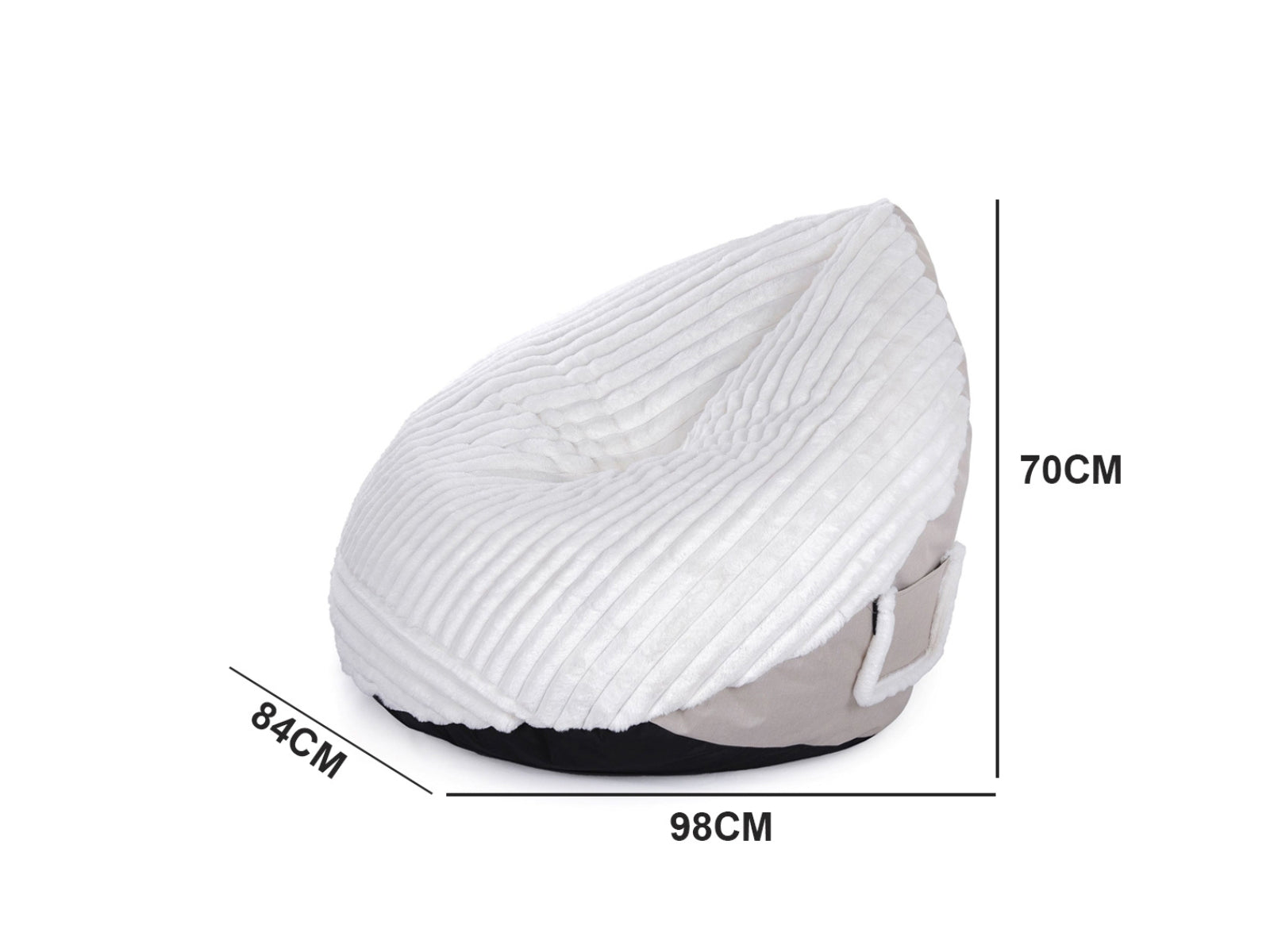 Indoor Foam Bag Leaf Shape White