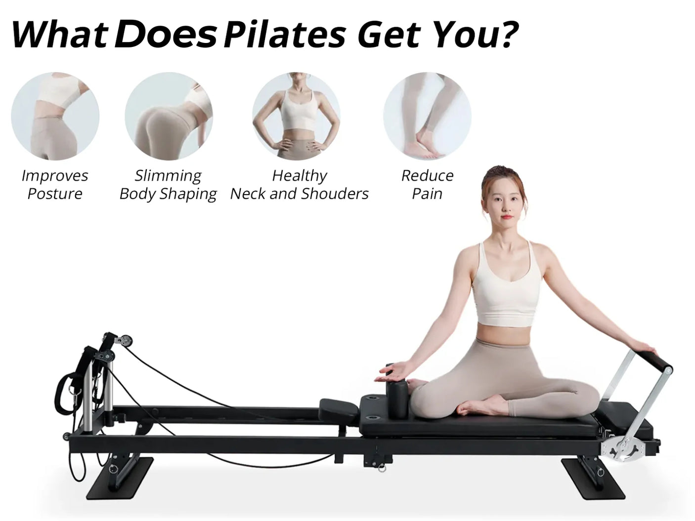 Foldable Pilates Reformer Plus