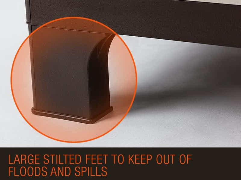 Full-Size Outdoor Storage Cabinet with Multi-Shelf - Cream