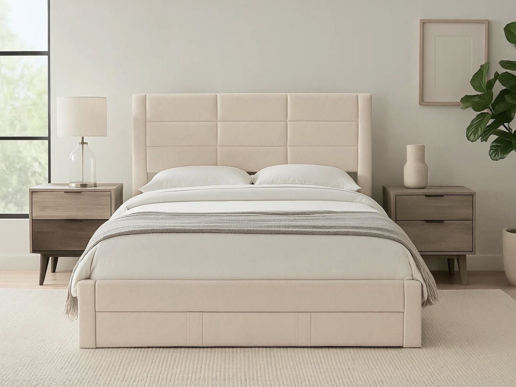 DS Hernan Bed Frame with Drawer - King