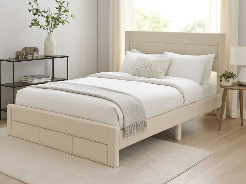 Hernan Bed Frame with Drawer - King