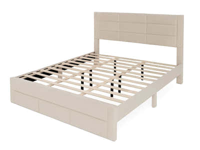 Hernan Bed Frame with Drawer - King