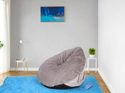 Leaf-Shaped Foam Bag Chair - Brown