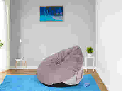 Leaf-Shaped Foam Bag Chair - Brown