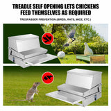DS BD 10L Auto Chicken Feeder Automatic Poultry Food Feeding Treadle Spillproof