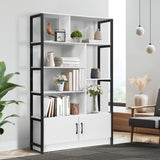 DS BD LUXSUITE 5 Tier Display Shelf Bookshelf Storage Cabinet 2 Lockable Doors